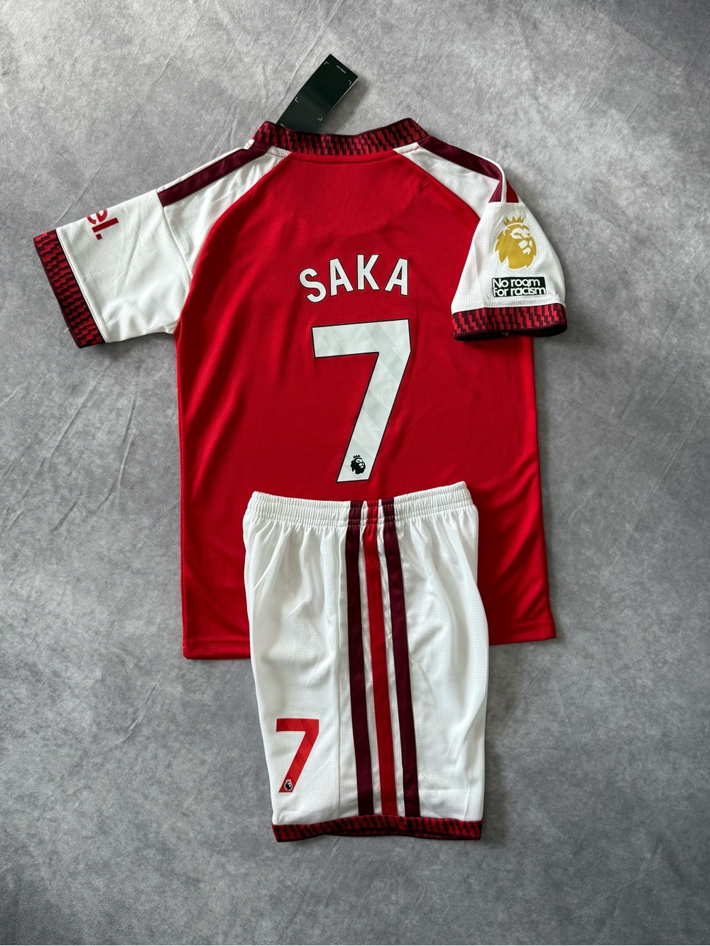 Arsenal Red and White Home Games Jersey and Shorts Set — Saka 7